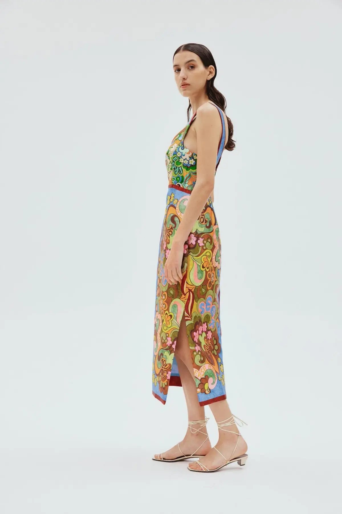 Alemais Dreamer Corset Midi Dress Multi Size 14 photo 2