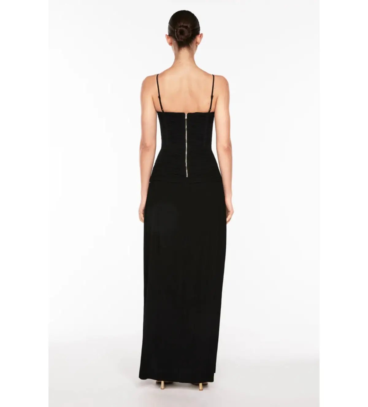 Manning Cartell Double Time Pleat Maxi Dress Black Size AU 6 photo 3