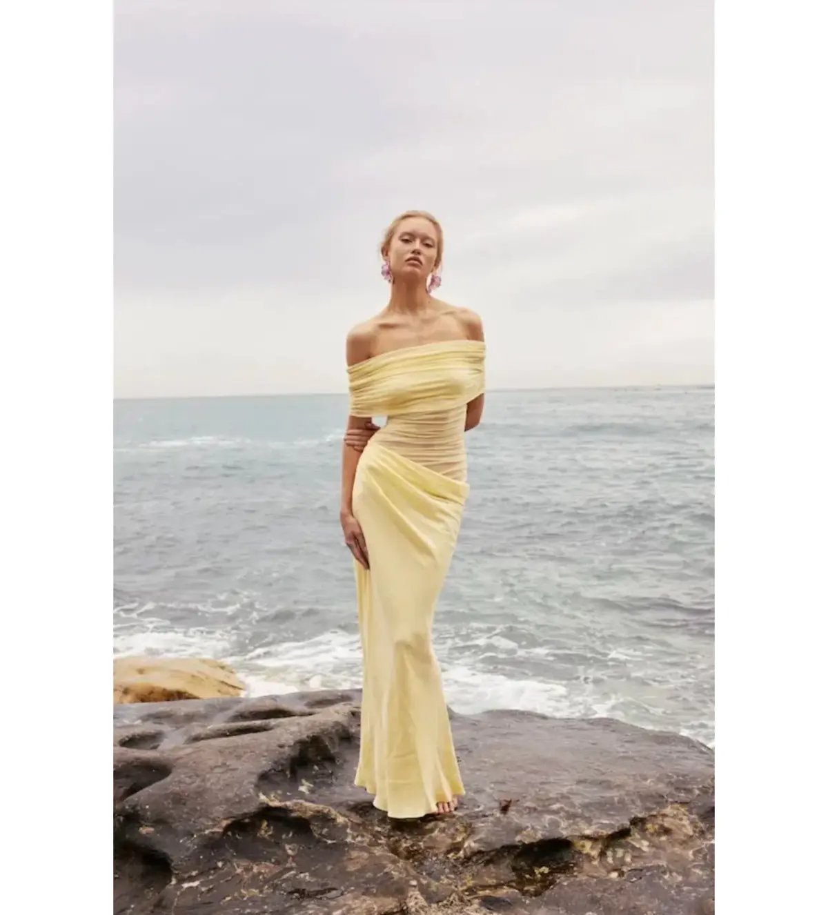 Benni Nico Off Shoulder Maxi Butter Size 10 photo 3
