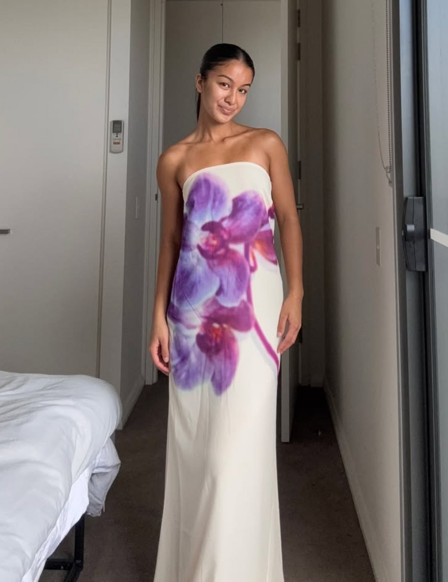Meshki Amaya Strapless Koi Print Dress photo 4