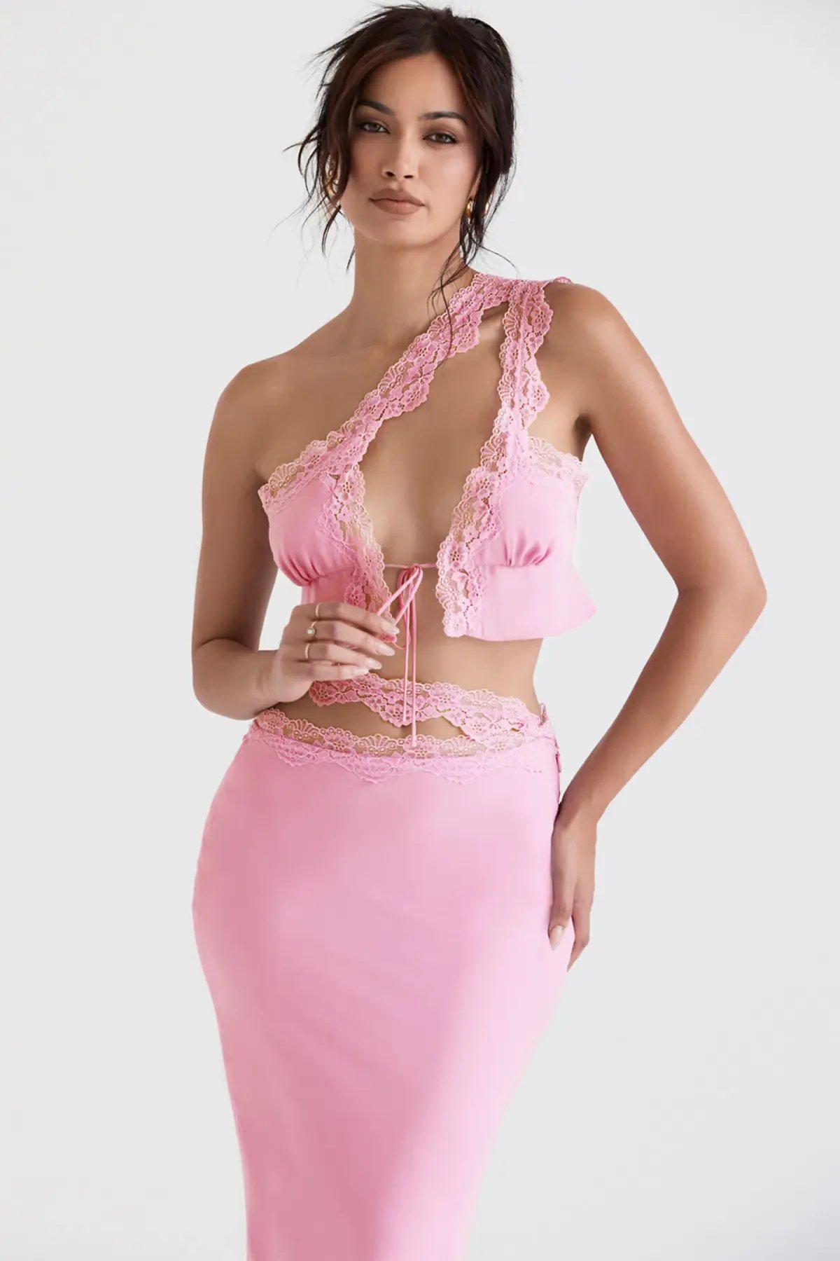 House of CB Lorena Cropped Top & Mathilda  Maxi Skirt Set Pink Size XS / AU 6 photo 2