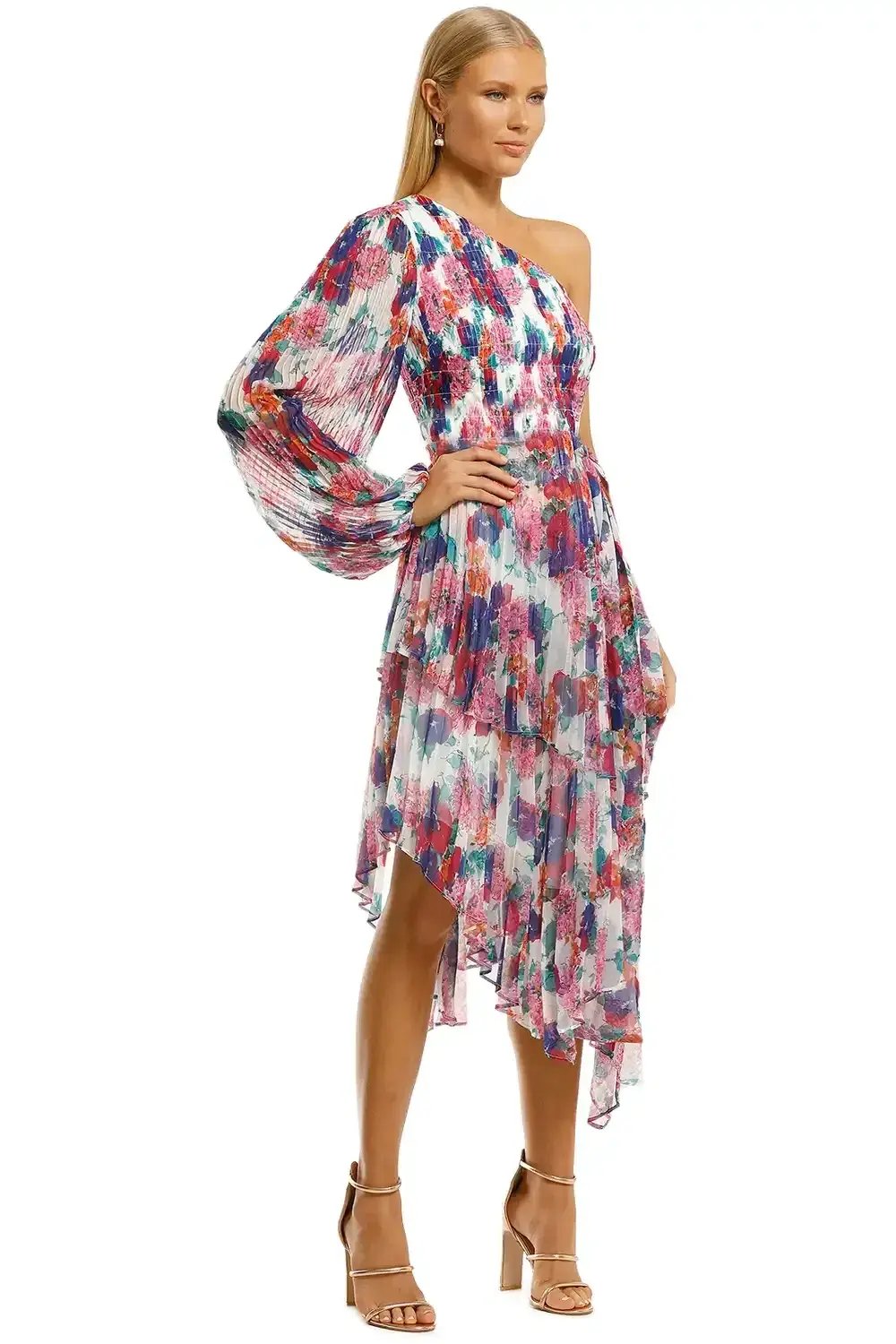 Talulah Always You Midi Dress Floral Fantasia Print Multi Print Size 12 photo 2