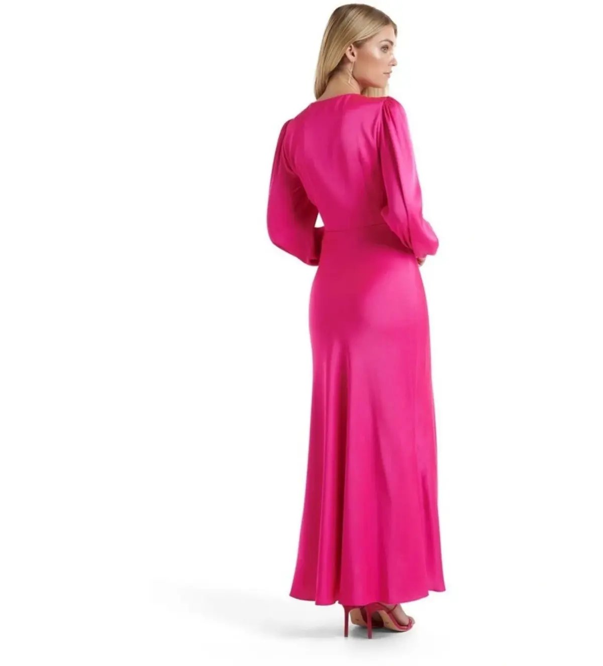 Forever New Wren Long Sleeve Twist Maxi Dress Valley Pink Size 16 photo 3