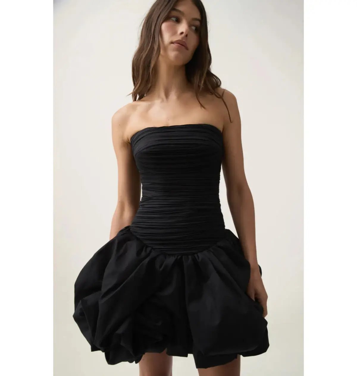 Aje Violette Bubble Hem Mini Dress in Black Size AU 6 photo 2