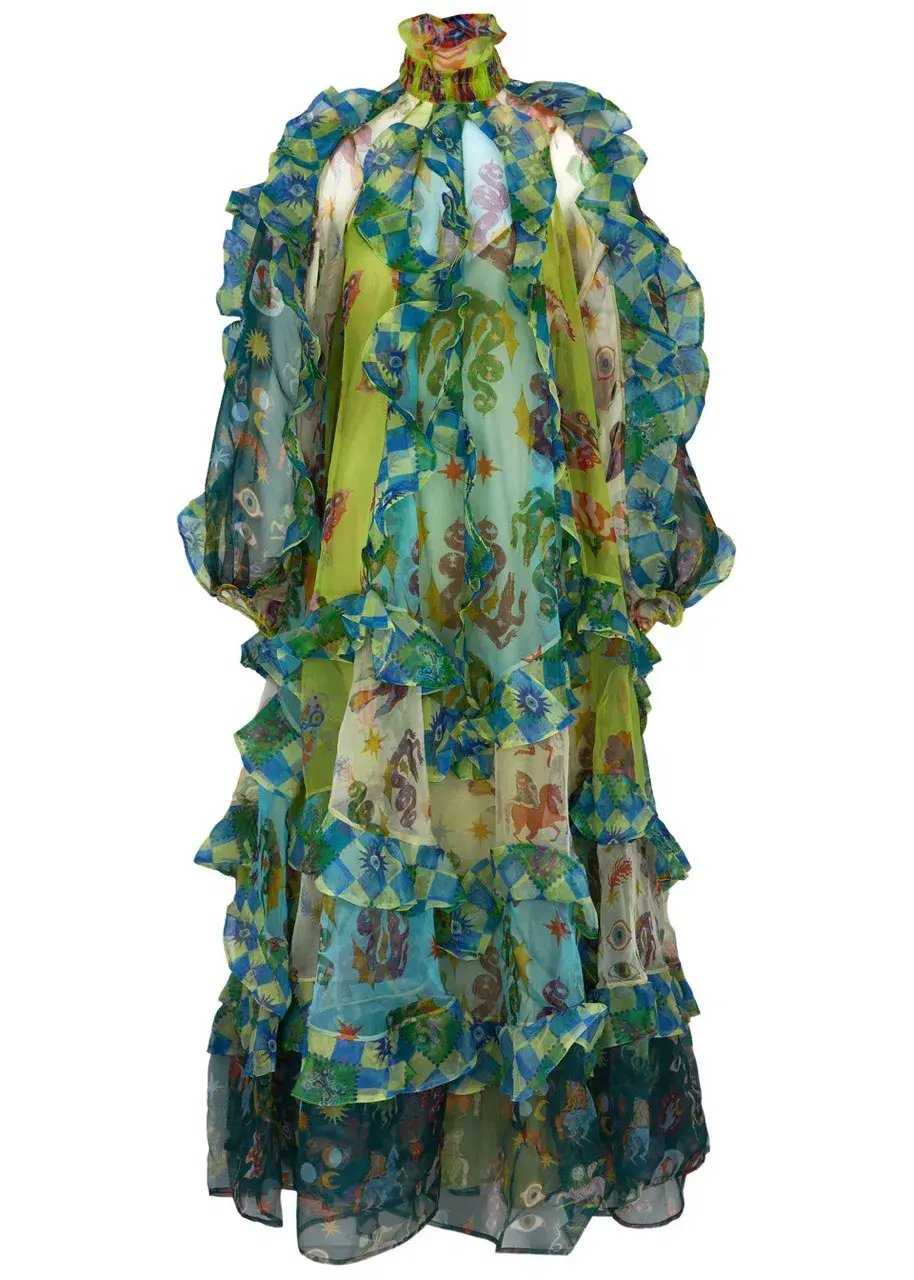 Alemais Guardian Ruffled Silk Organza Gown Size 10 Au photo 5