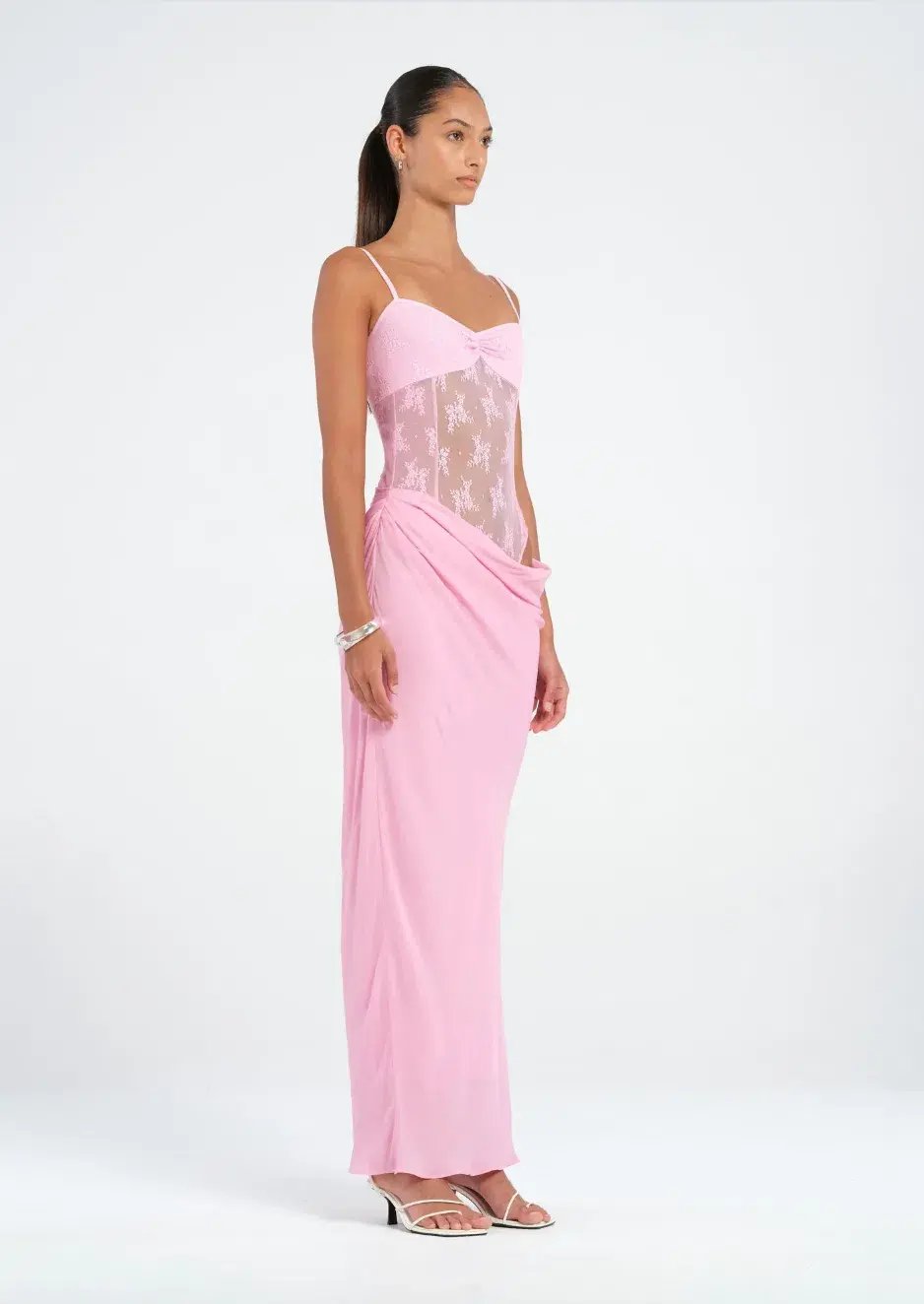 Benni Akio Maxi Dress Pink Size 6 photo 2