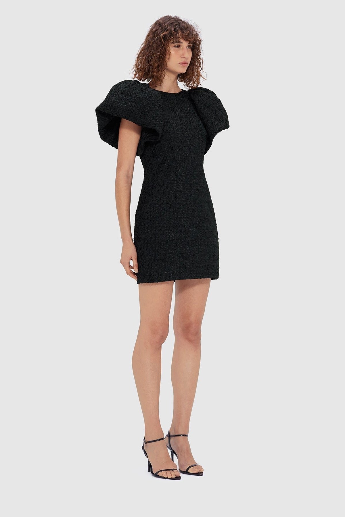 LEO LIN DANA TWEED MINI DRESS - EBONY photo 2
