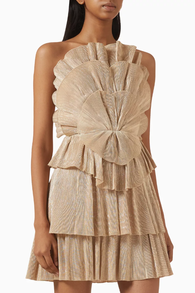 Aje Kyra Mini Dress Gold photo 4