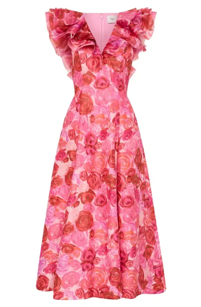 Aje enchanted plunged midi dress 12 photo 2