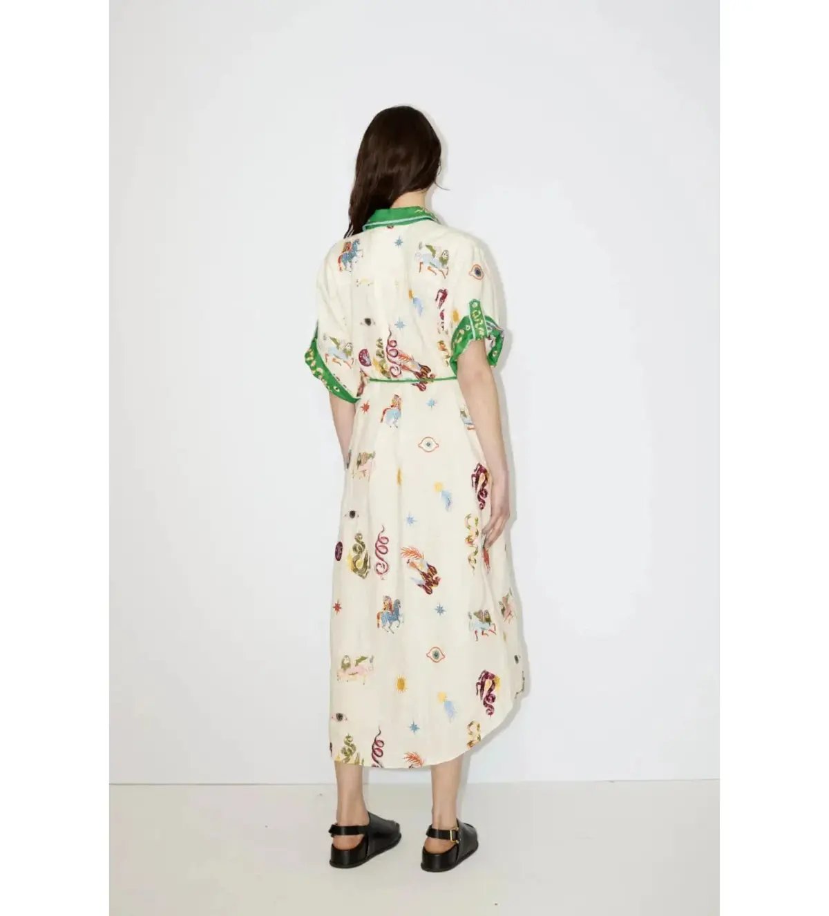 Alemais Seeker Embroidered Midi Shirt Dress Multi Print Size AU 10 photo 5