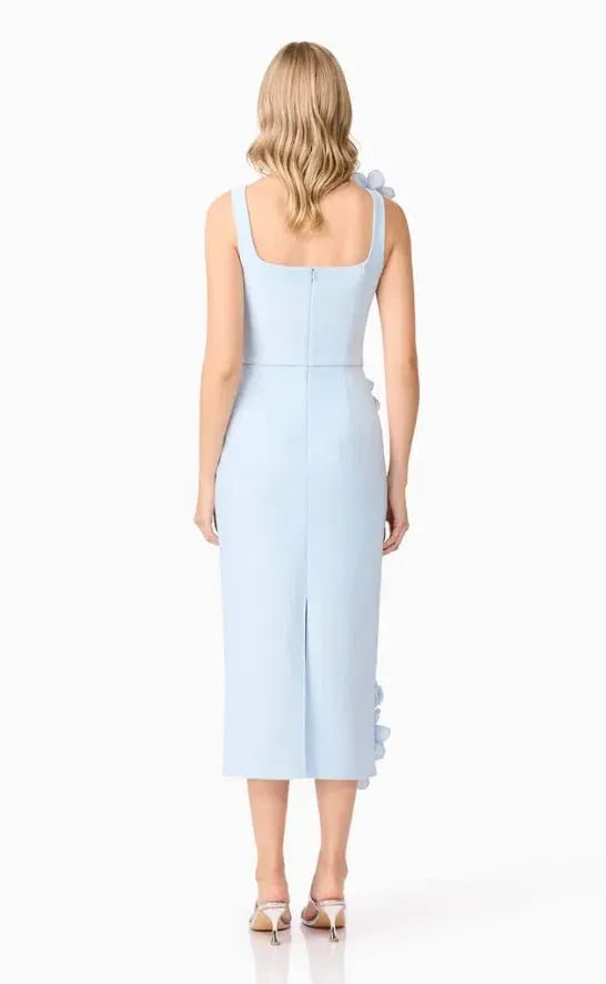 Elliatt Chantelle 3D Midi Dress In Blue Size 8/S photo 4