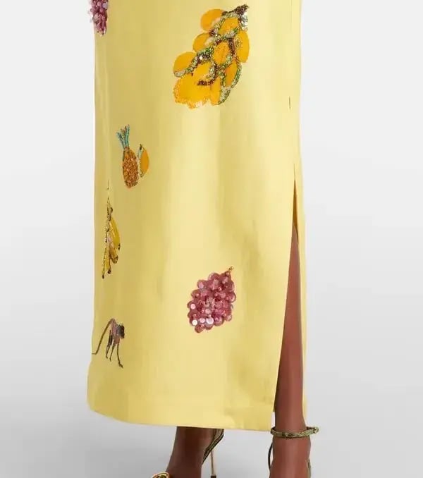 ALEMAIS Diamond Dancer Midi Dress Yellow 10 photo 3