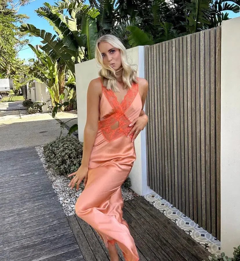 Sir the Label Aries Cut Out Gown Peach Size 0 / AU 6 photo 5
