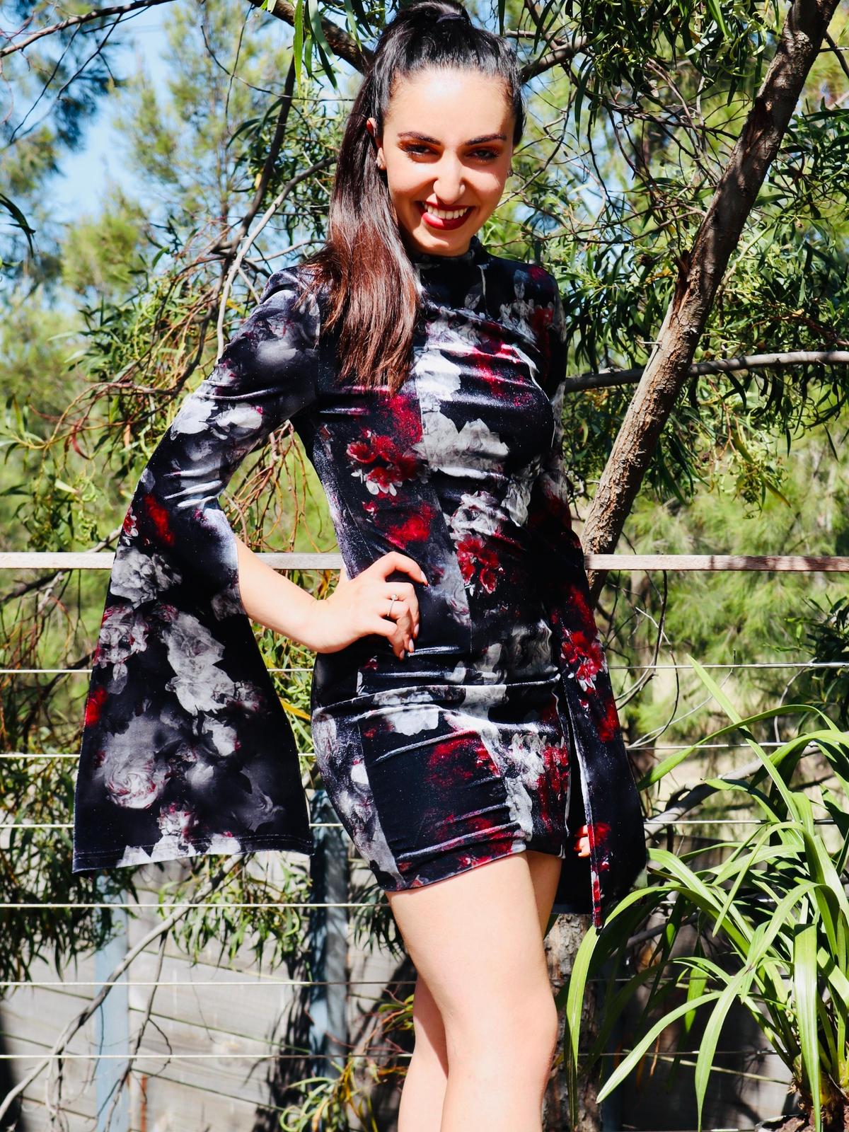 Mossman The Poison Arrow Mini Dress Floral Print Size 6 photo 4