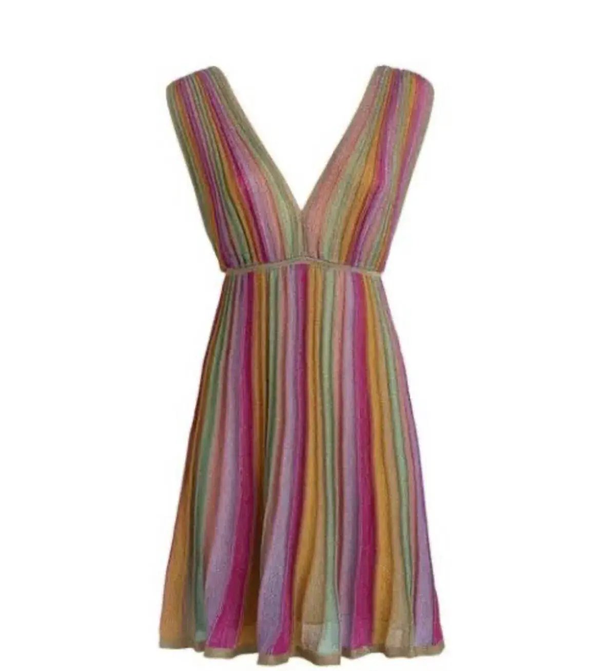 Missoni Rainbow Crochet Metallic Knit Size AU 10 photo 3