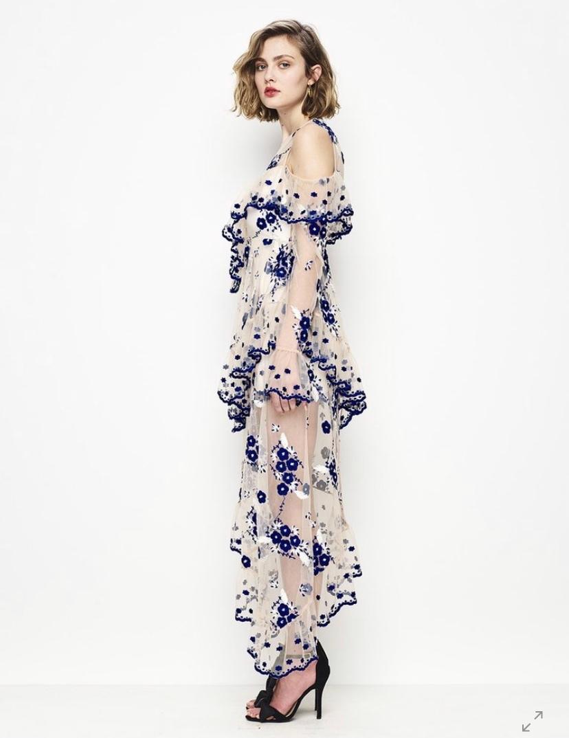 Alice McCall Mirage Gown Nude Blue Size 8 photo 2