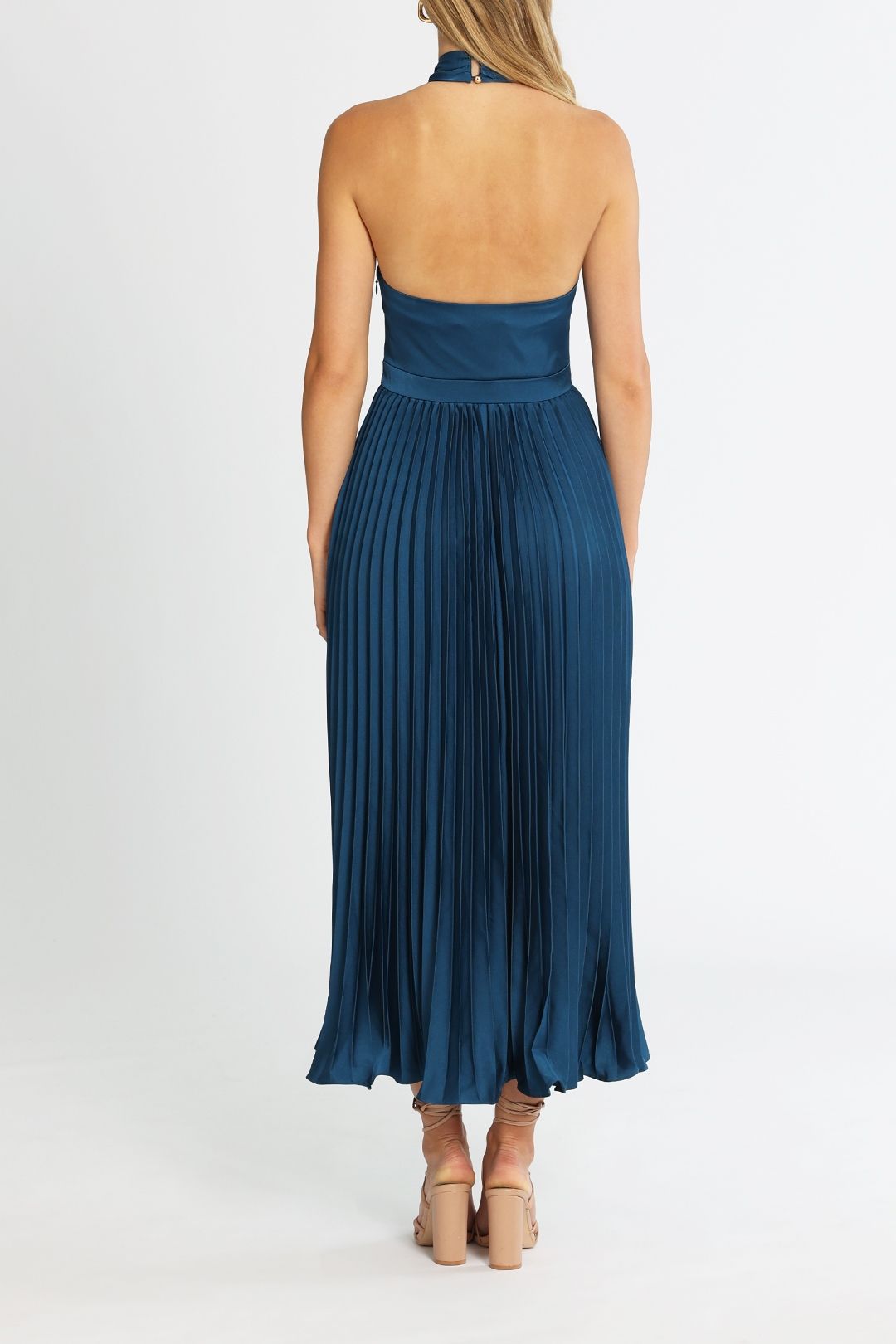 Pleated Halter Midi photo 3