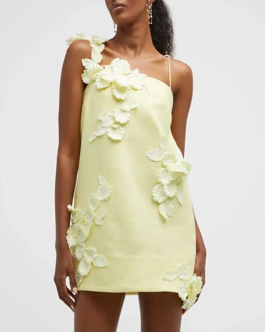 Zimmermann The High Tide Lift Shift Flower Mini in Lemon Size 0/Au 8 photo 2