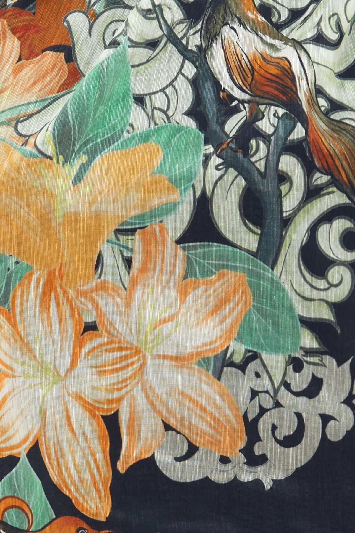 LEO LIN BRIDGET HALTERNECK TOP - AZALEA PRINT IN TWILIGHT photo 7
