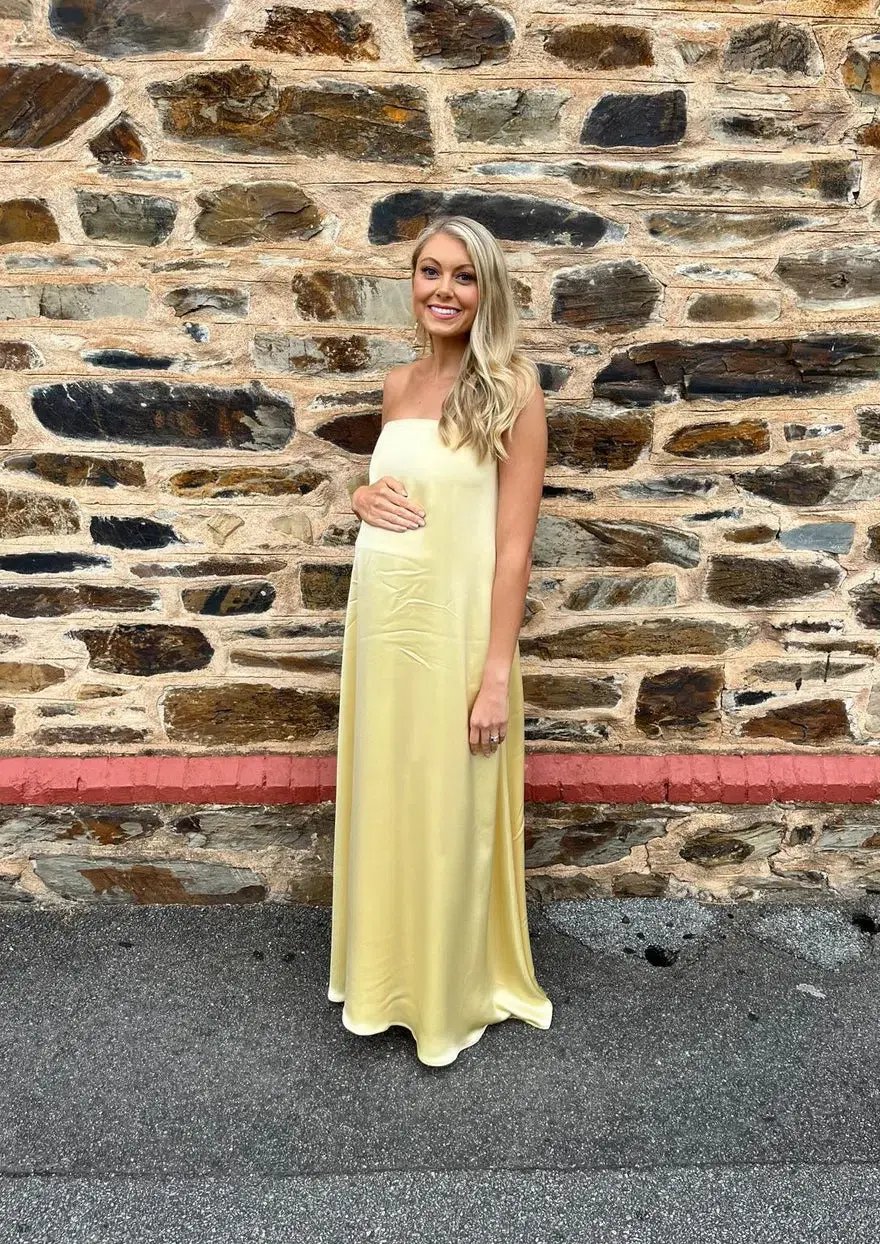 Anna Quan Delfina Maxi Dress Champagne Lemon Size 8 photo 2