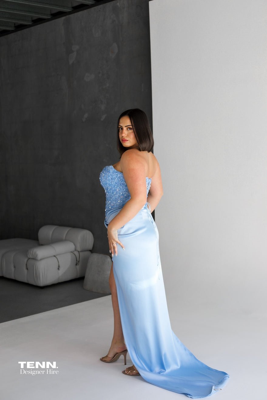 Lia Stublla Diour Embellished Gown - Sky Blue photo 2