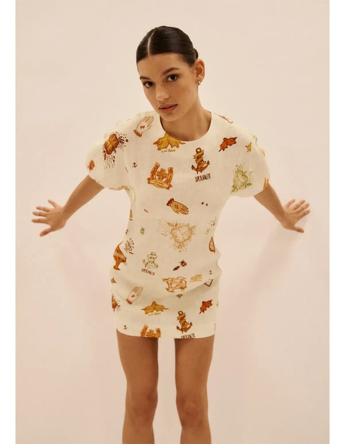 Roame Oasis Mini Dress Print Size 10 photo 4
