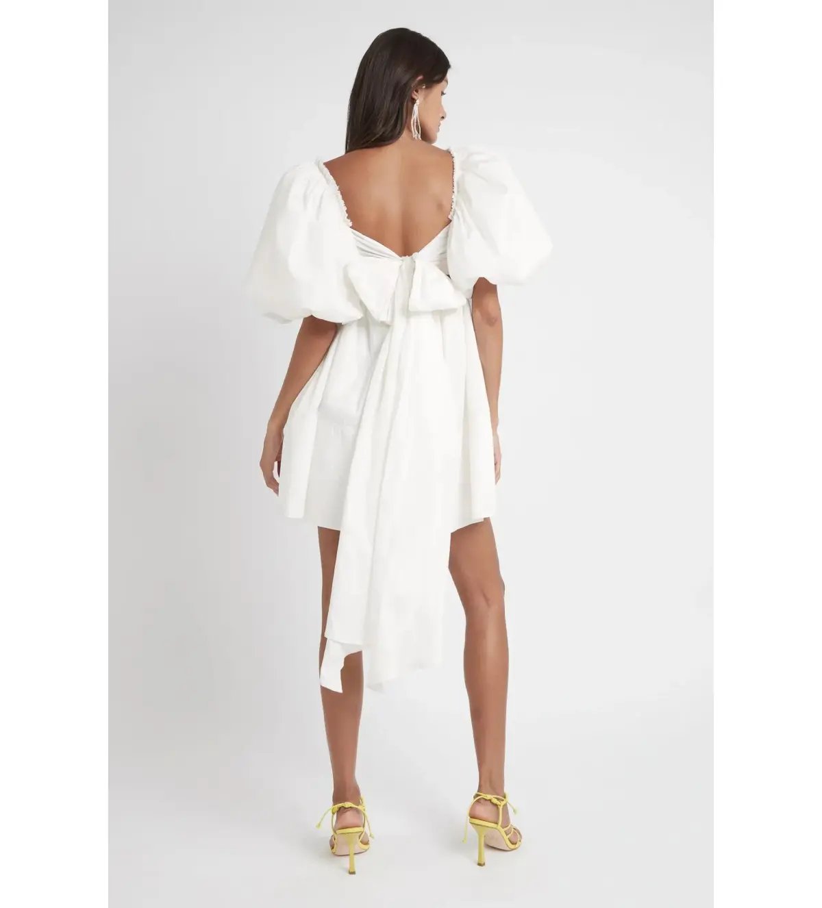 Aje Casabianca Puff Sleeve Mini Dress Ivory Size AU 6 photo 4