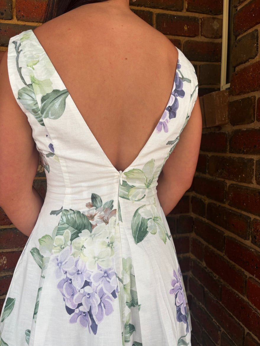 By Nicola Sleeveless Wavy Mini Dress In Garden Party photo 2