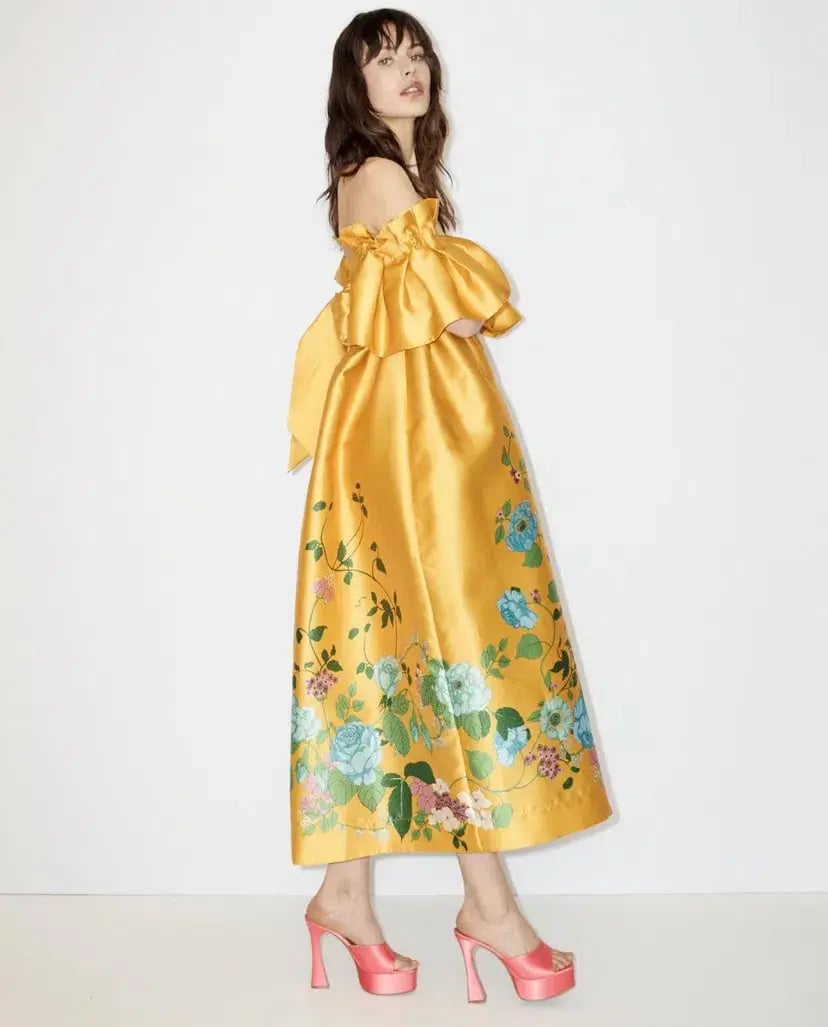 Alemais Dana Midi Dress Yellow Floral Size 16 photo 2