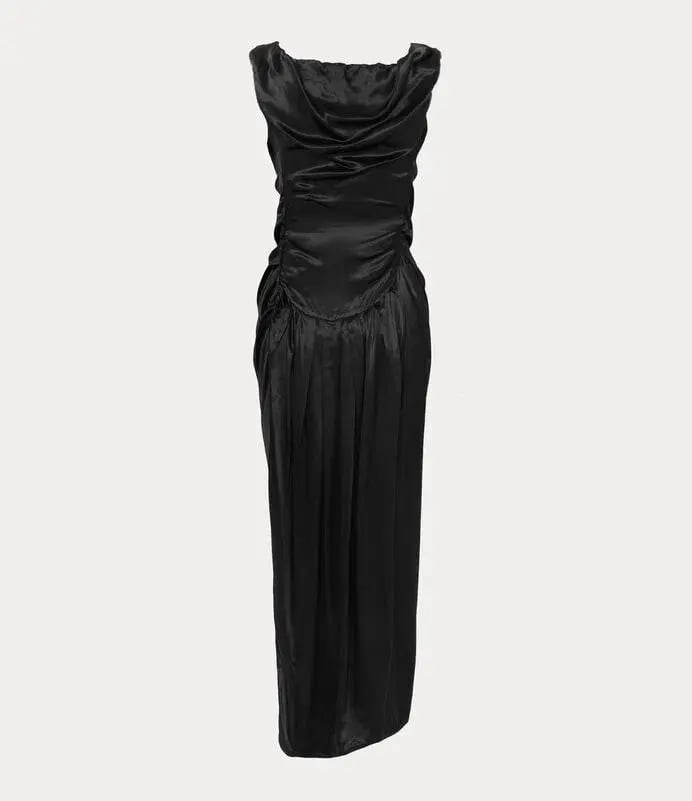 Vivienne Westwood Long Ginnie Pencil Maxi Dress Black Size AU 10 photo 5