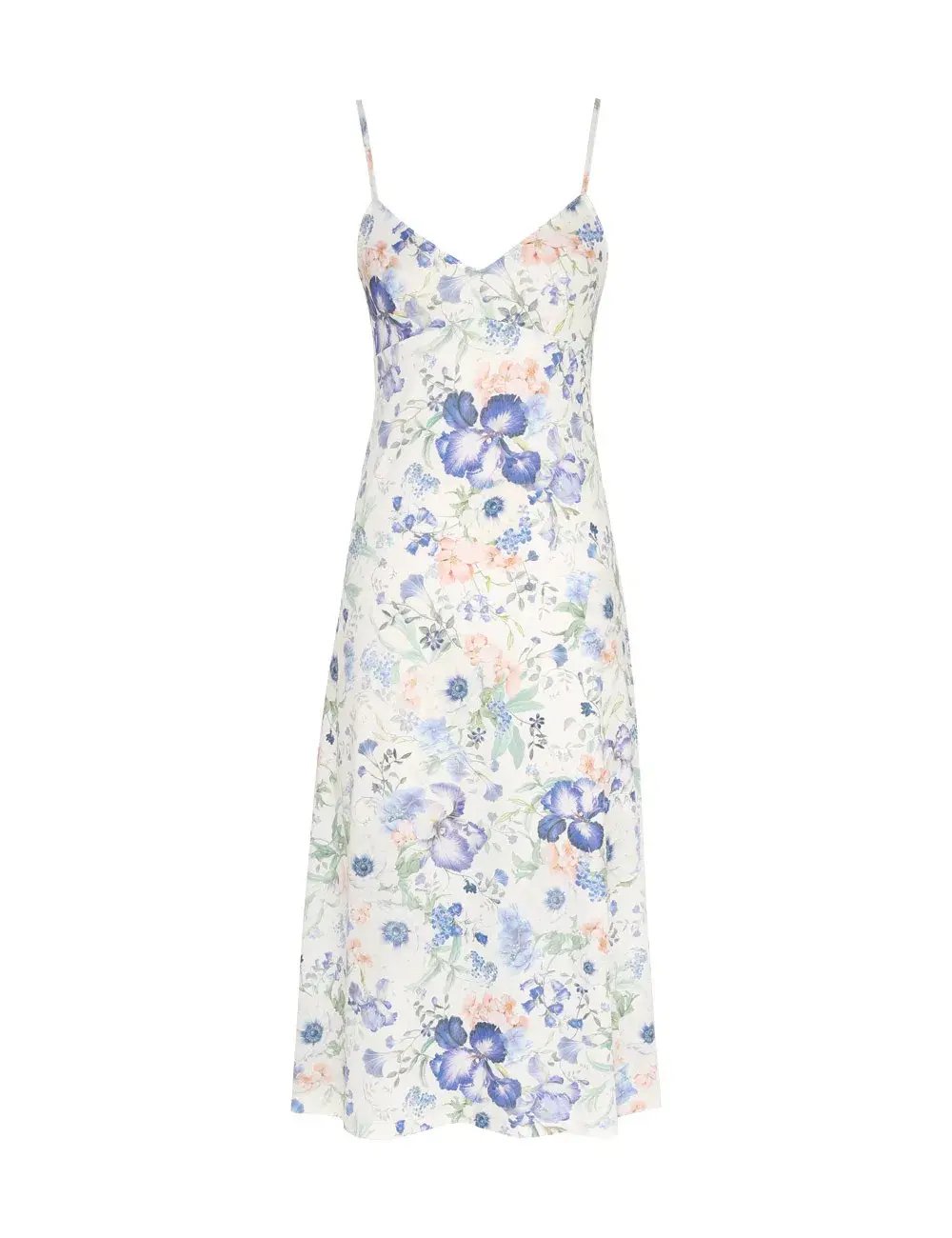 Zimmermann Natura Tubular Midi Dress Blue Garden Floral Size 4 / AU 16 photo 4