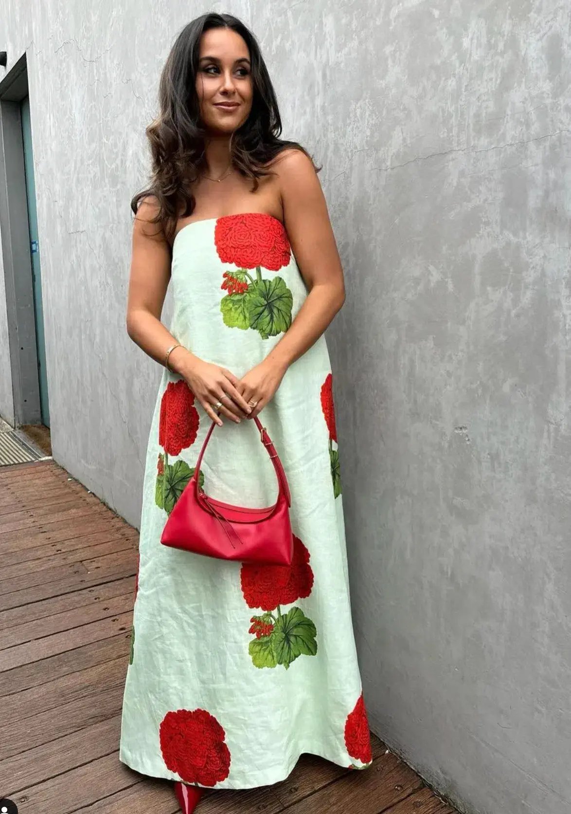 Oroton Posie Geranium Gown Sea Spray Size 6 photo 10