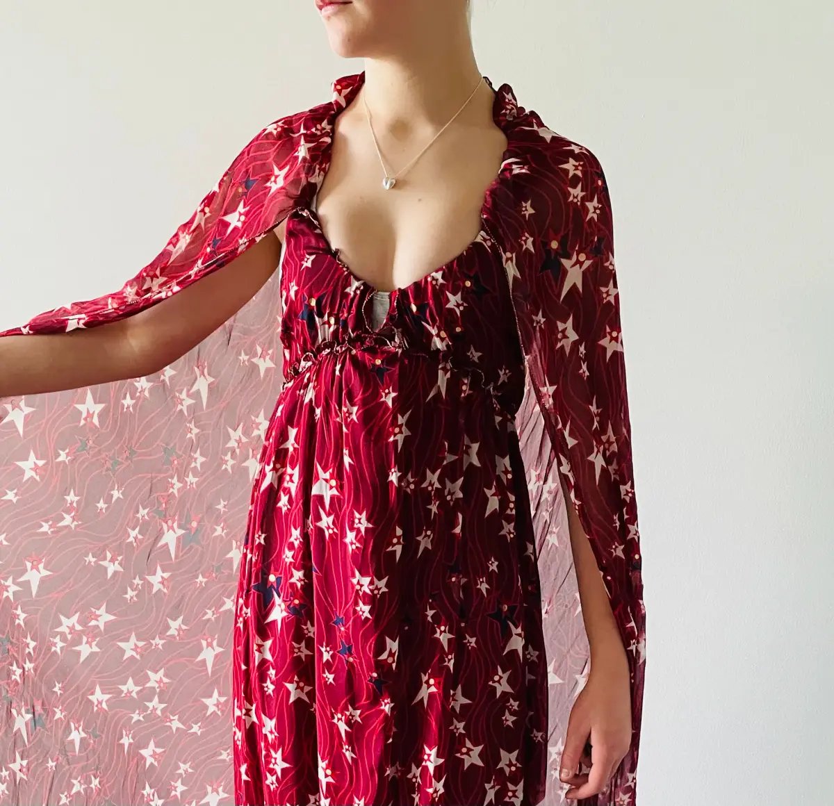 Tommy Hilfiger Star Maxi Dress Red Size 6 photo 3
