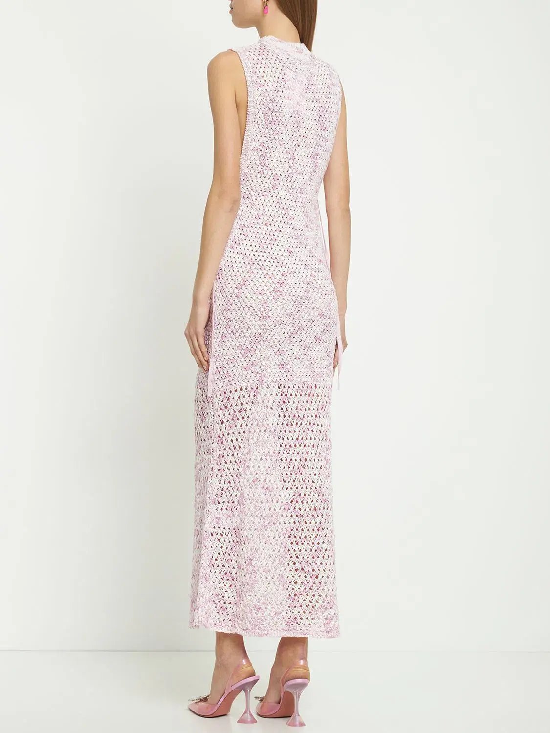 Christopher Esber Cross Stitch Muscle Dress Pink Swirl  Size M/Au 10 photo 2