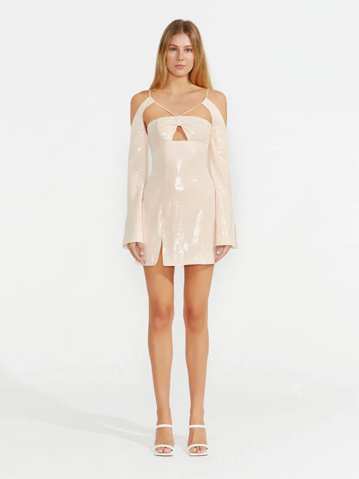 Alice McCall Night Sky Mini Dress in Chai Latte Size 8 AU photo 2