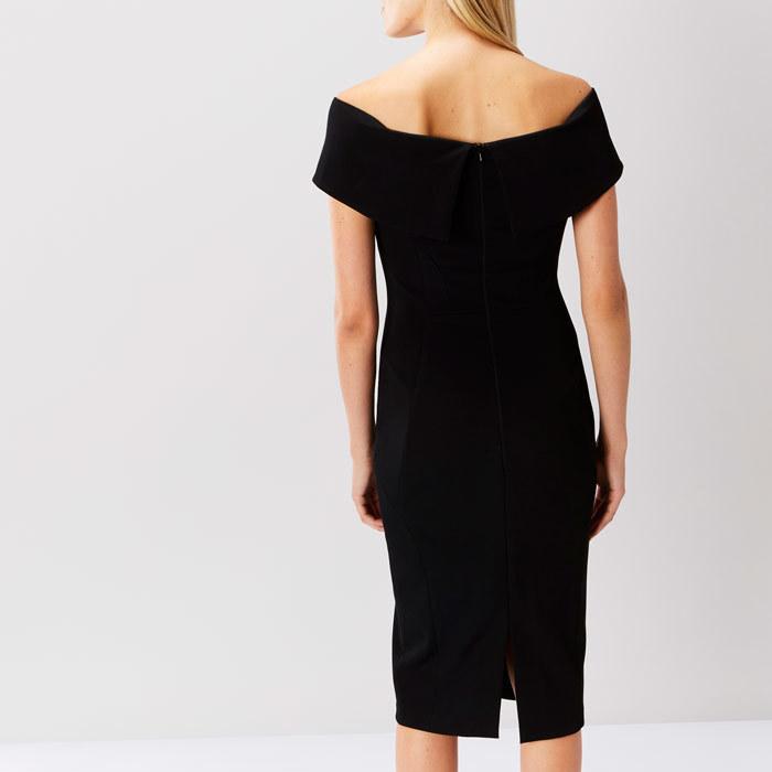 Coast Jessa Bardot Shift Dress Black Size 12 photo 3