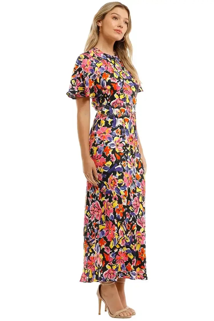 Rebecca Vallance Soho SS Midi Dress Floral Size 12 photo 2