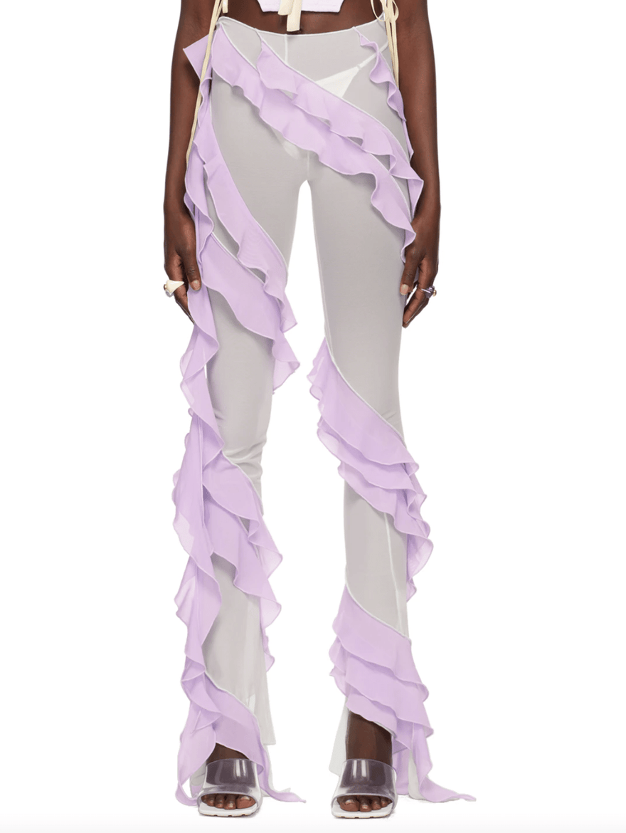 Fanci Club Green & Purple Valley Girl Trousers photo 4