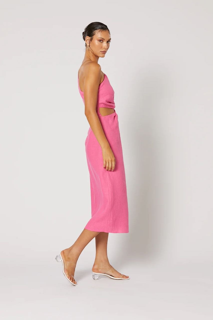 WINONA SIESTA GATHERED DRESS - PINK photo 2