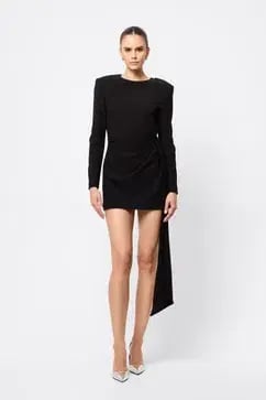 Mossman Sense of mystery draped mini / black / size 14 photo 2