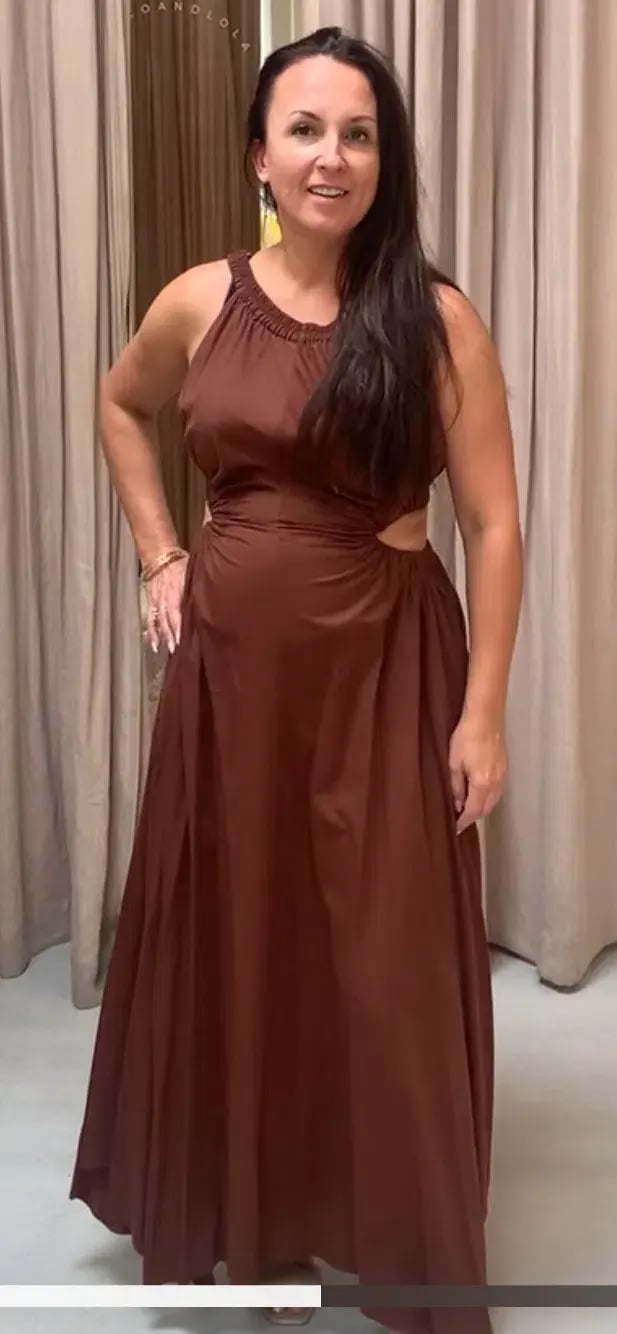 Camilla and Marc Coppola Maxi Dress Cinnamon Chocolate Size AU 12 photo 3