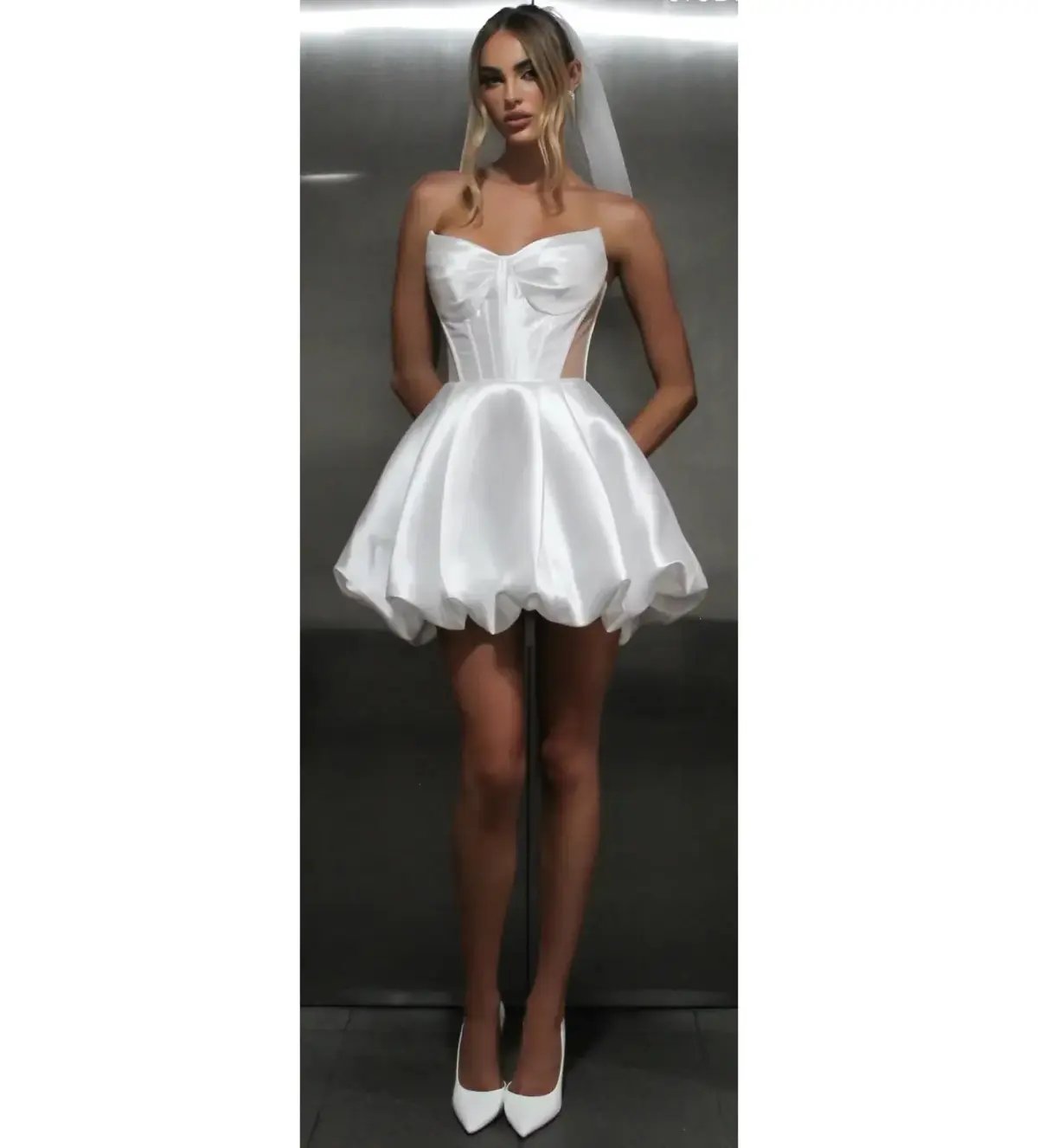 Studio Minc Lush Mini Dress White Size 6 photo 2