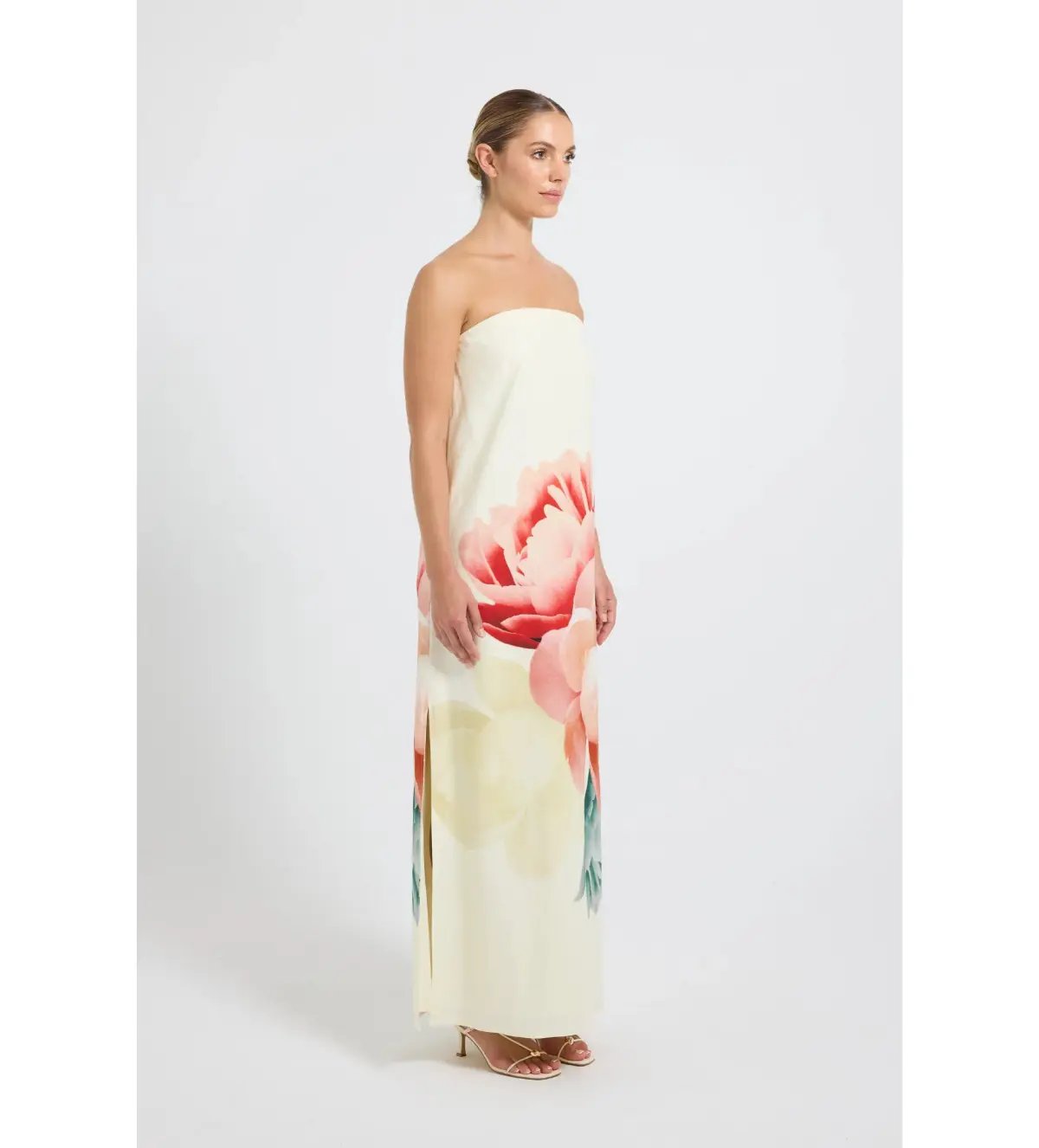 Pasduchas Nostalgia Strapless Maxi Dress Floral Size AU 12 photo 2