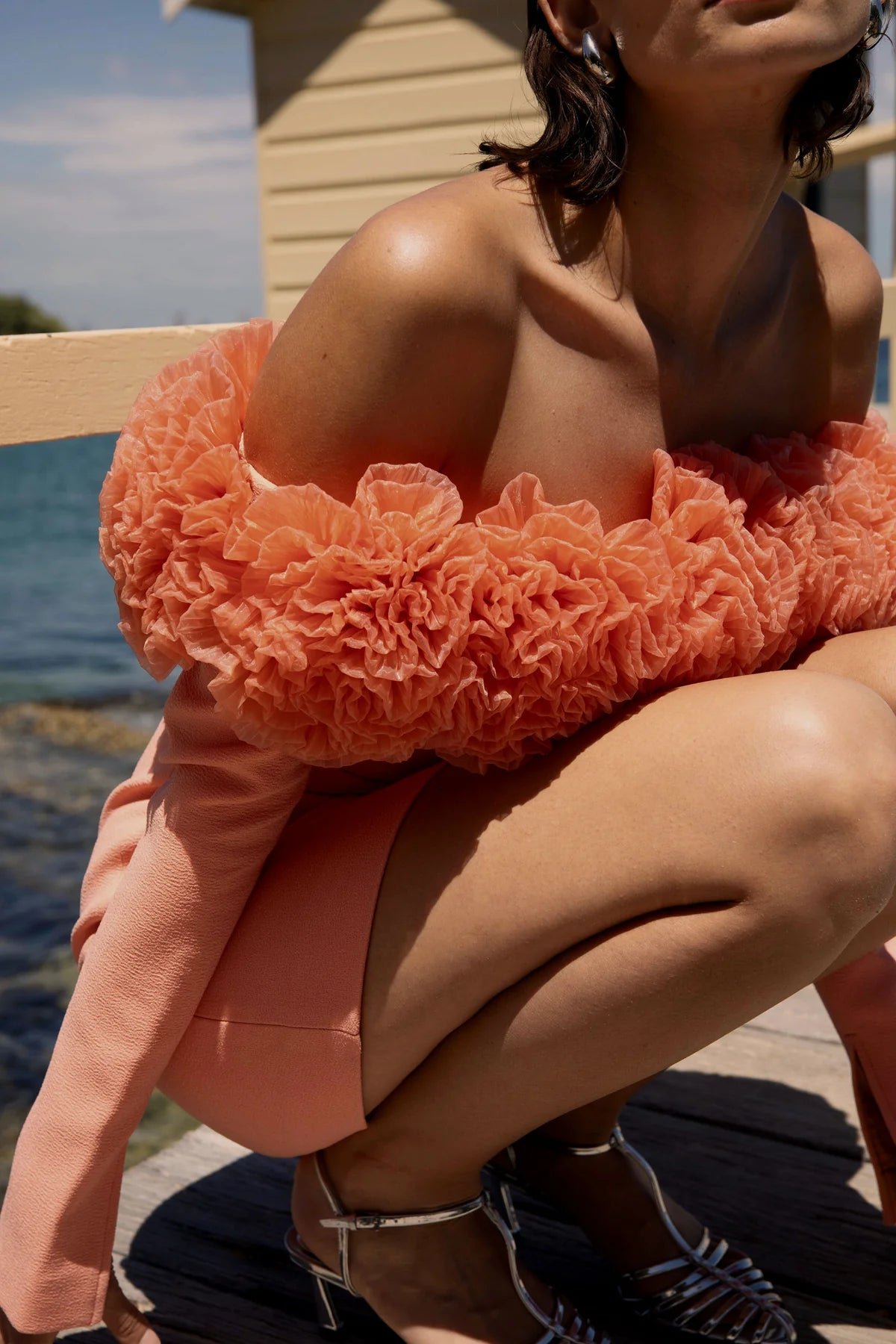 SONYA RUMI MINI DRESS - CORAL photo 6