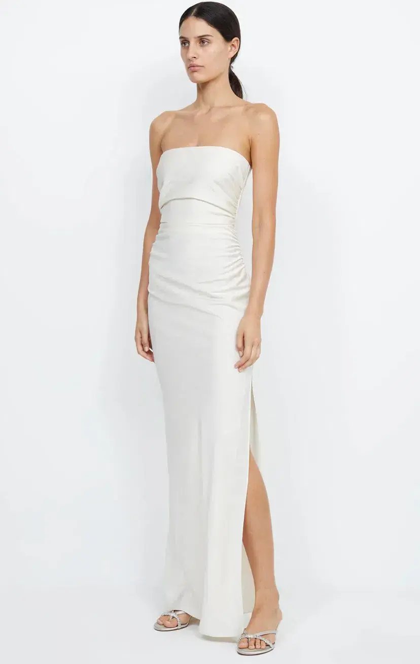 Bec & Bridge Eternity Strapless Maxi Dress Cream Size 10 photo 2