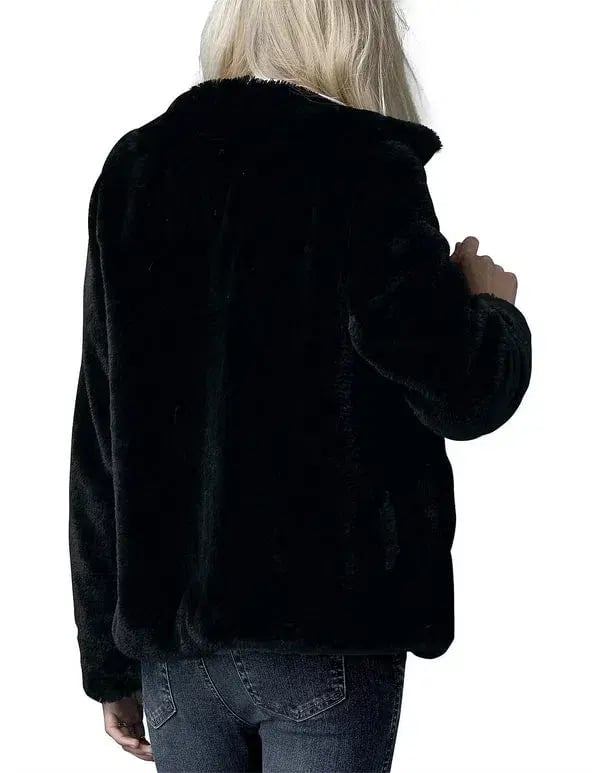 Ena Pelly Lizzie Faux Fur Jacket in Black | Medium (AU 10) photo 2