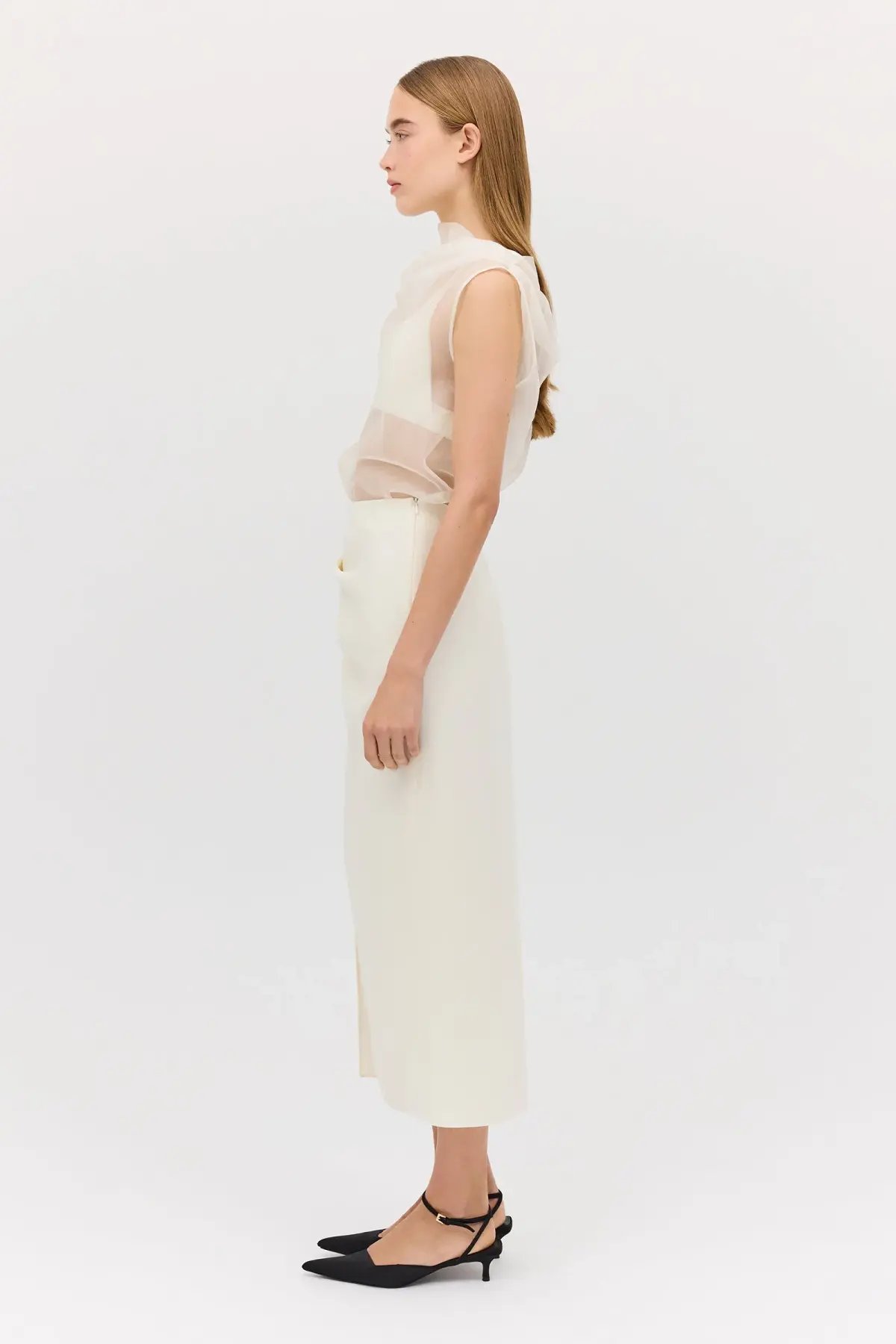 Bianca Spender Cream Organza Cezanne Top Size 10/M photo 6