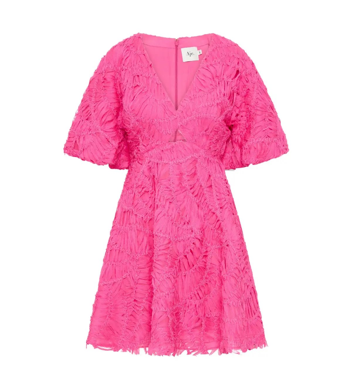 Aje Florential Mini Swing Dress Azalea Pink Size AU 12 photo 5