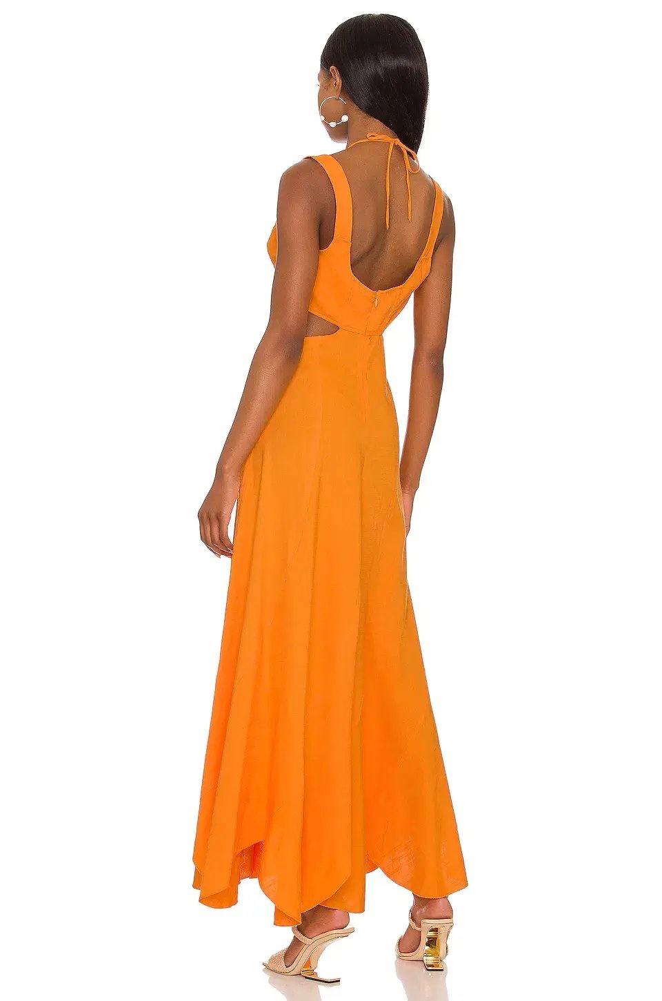 Cult Gaia Eileen Dress Apricot Orange Size XS photo 3