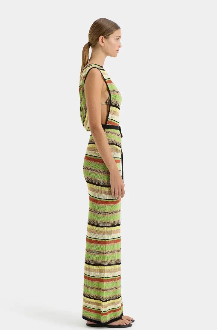 Sir the Label Coastline Tie Dress Palm Stripe Size 1 / AU 8 photo 3